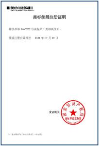KTSB20200067商标续展注册证明